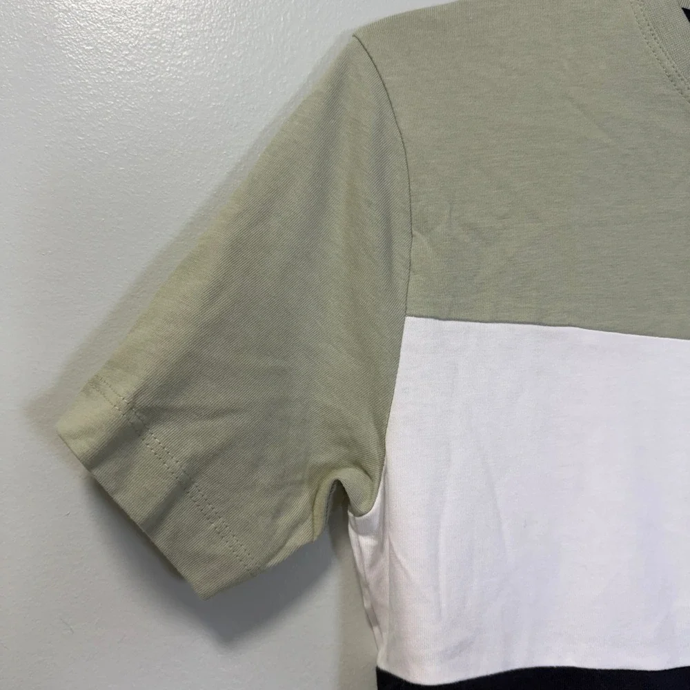 Denim & Flower Ricky Singh Boys Colorblock Tee Green White Black TSBB 141A 11/12